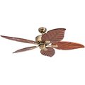 Honeywell Ceiling Fans Willow View, 52 in. Ceiling Fan with No Light, Brass 50502-40